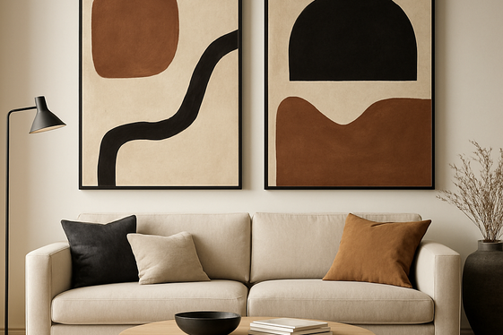 Using Brown and Black Artwork as Statement Pieces illustration