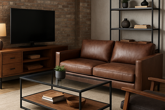 Incorporating Black Metal Frames in Brown Interiors illustration