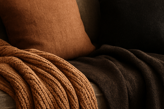 Layering Different Shades of Brown and Black Textiles illustration