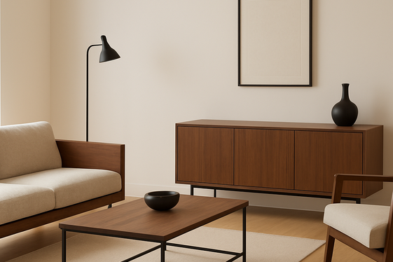Blending Black and Brown in Modern Minimalist Spaces illustration