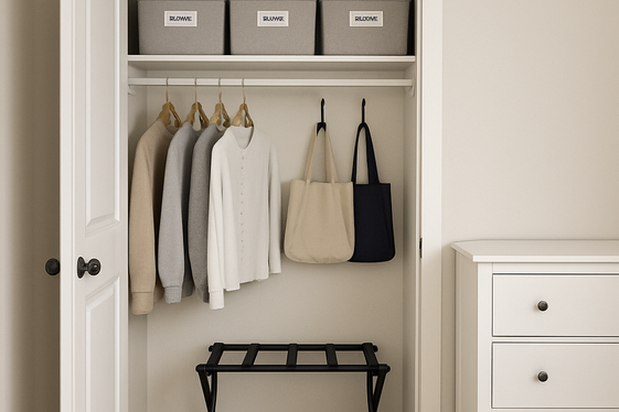 Provide Functional Storage Solutions for Guest Belongings illustration