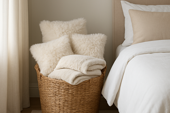 Offer Easy Access to Extra Blankets and Pillows illustration