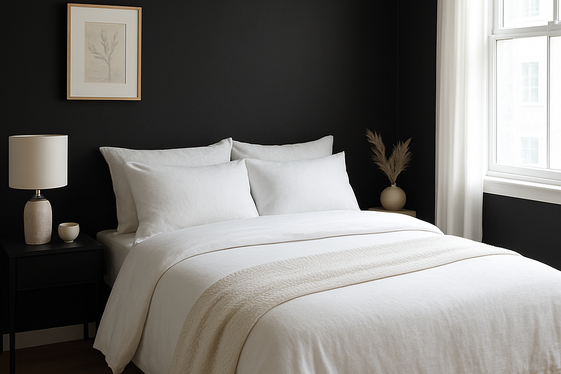 Creating Contrast with White Bedding and Decor illustration