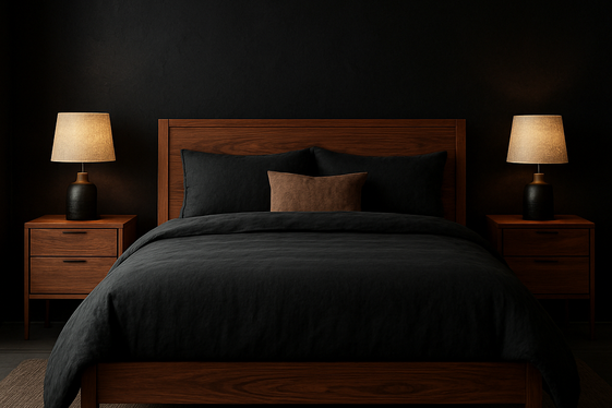 Mixing Black with Warm Wood Tones illustration
