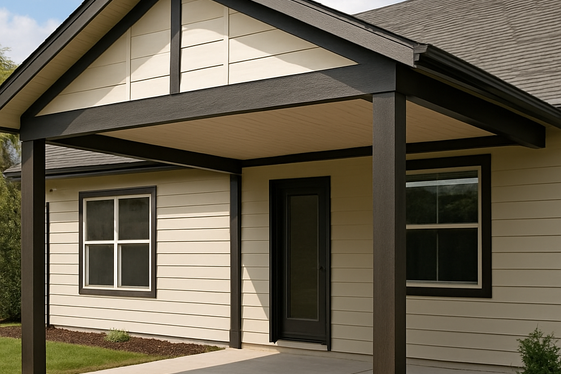Two-Tone Painted Gable Roof Cover to Match Your Home’s Exterior illustration