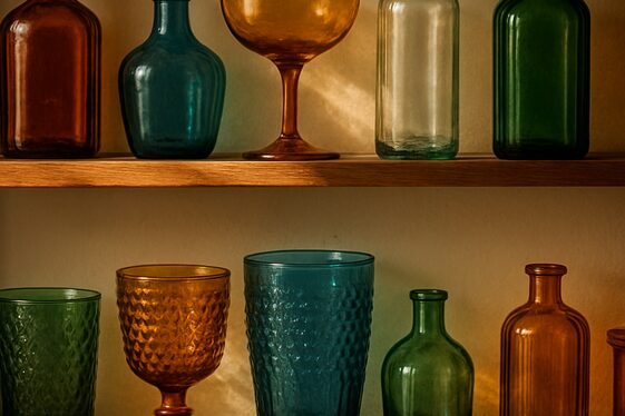 Display Vintage Glassware and Bottles illustration