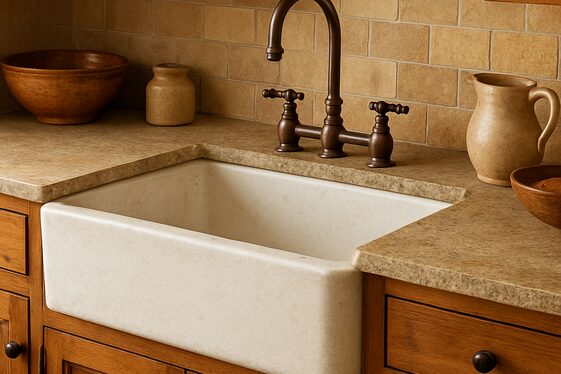 Install a Farmhouse Sink with Rustic Appeal illustration