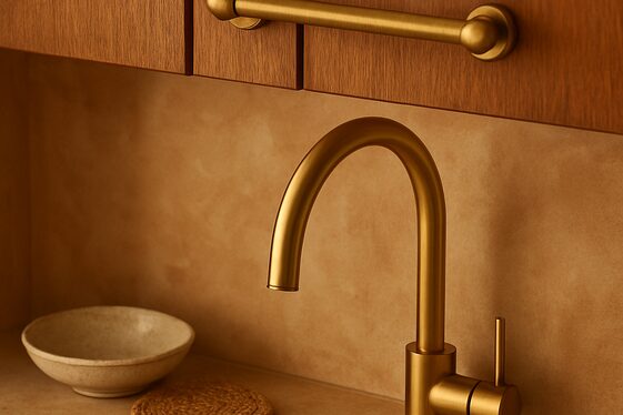 Integrate Brass or Matte Gold Accents illustration