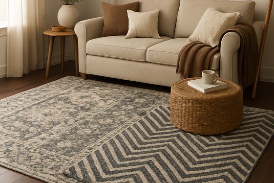 Using Patterned Rugs to Break Up Dark Tones illustration