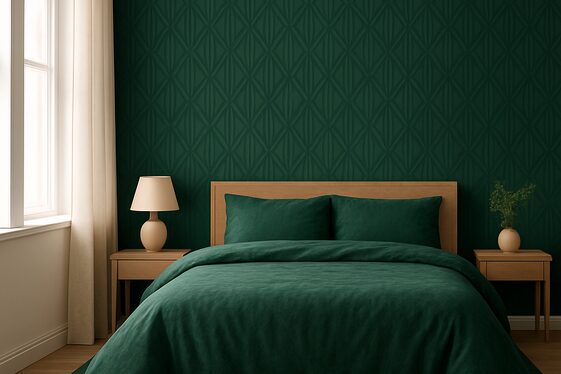 Play with Patterns: Deep Green and Geometric Designs illustration