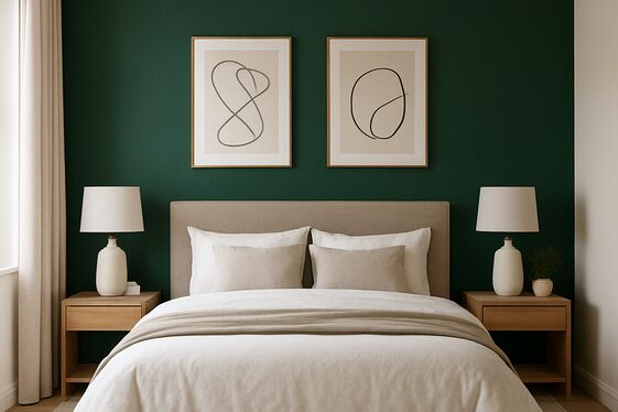 Creating Drama with a Deep Green Accent Wall illustration