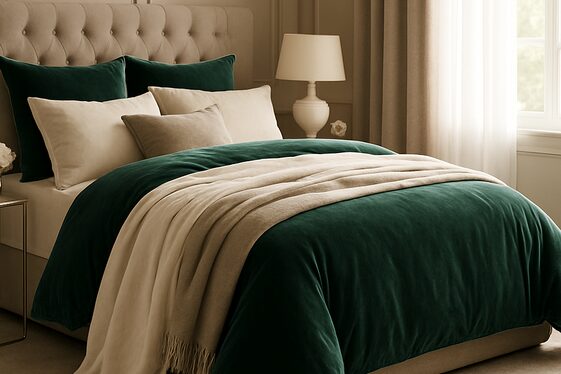 Using Deep Green Bedding for Luxury and Comfort illustration