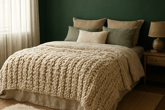 Layering Textures to Complement Deep Green Walls illustration