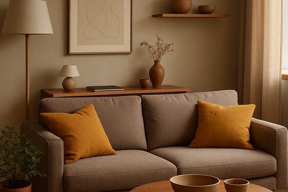 Muted Mustard Throw Pillows for a Pop of Color illustration