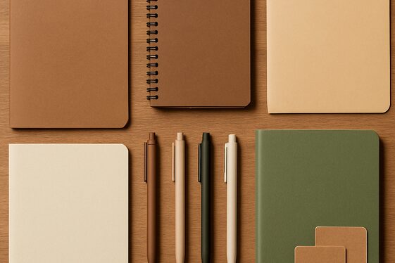 Earth Tone Stationery for a Cohesive Desk Setup illustration
