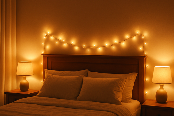 Create Ambient Lighting with String Lights or Lamps illustration