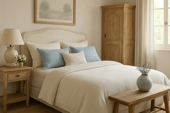 Subtle Blue Accents Reflecting Provence illustration