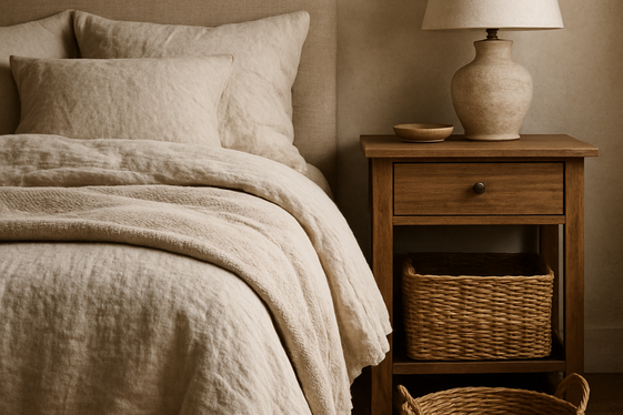 Mixing Textures: Linen, Wood, and Wicker illustration