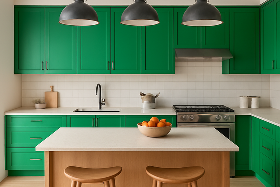 Bold Kelly Green Cabinets as a Statement Piece illustration