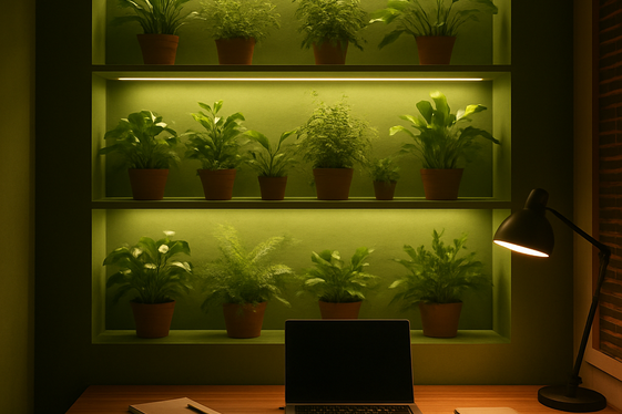 Plant Walls with Built-In Lighting illustration