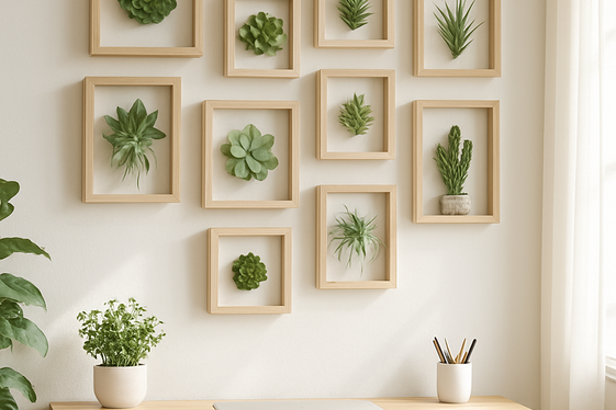Succulent and Air Plant Frames illustration
