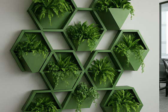 Geometric Green Wall Designs illustration