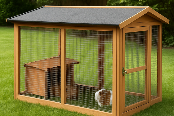 Enclosed Outdoor Hutch with Weather Protection illustration