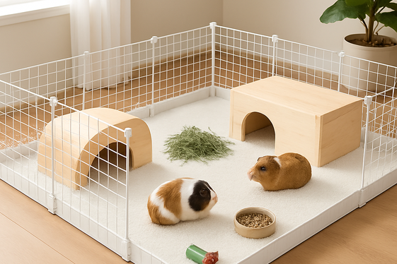 Large Floor Pen with Modular Panels illustration