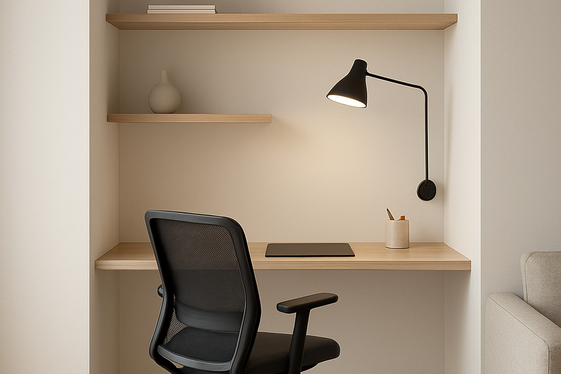 Use Alcoves for a Compact Home Office Setup illustration