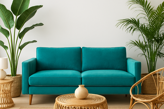 Bold Turquoise Sofas for a Pop of Freshness illustration