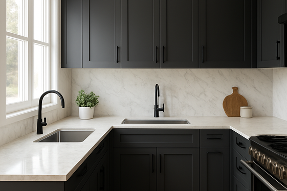 Deep Charcoal Cabinets for Sleek Elegance illustration