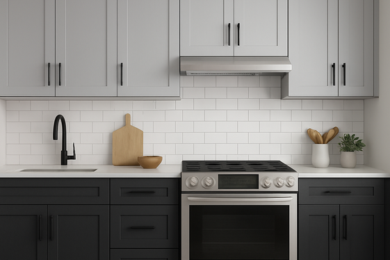 Two-Tone Cabinets in Moody Hues illustration
