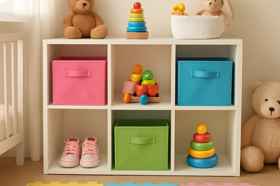 Open Cubby Storage for Easy Access illustration