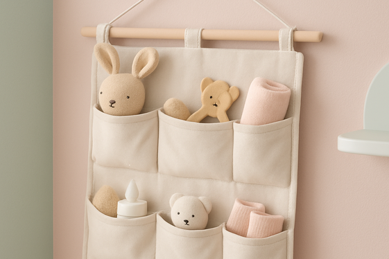 Fabric Pocket Shelves for Small Items illustration