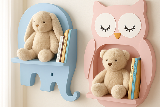 Animal-Themed Wall Shelves for Whimsy illustration