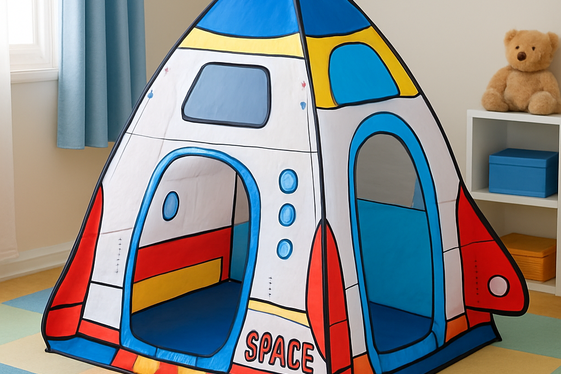 Space Shuttle Play Tents for Active Fun illustration