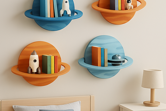 Floating Planet Shelves for Practical Decor illustration