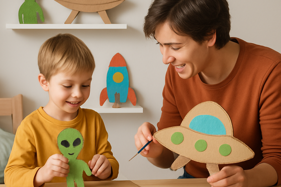 DIY Alien and Spaceship Craft Projects illustration