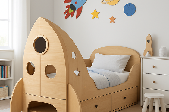 Rocket Ship Beds that Ignite Imagination illustration