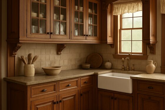 Choose Victorian Style Cabinetry with Intricate Details illustration