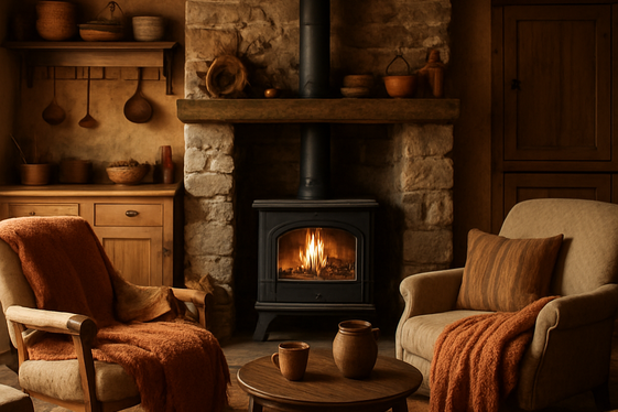 Fireplace or Stove for Ultimate Cozy Vibes illustration