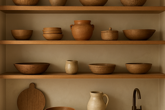 Open Shelving with Rustic Charm illustration