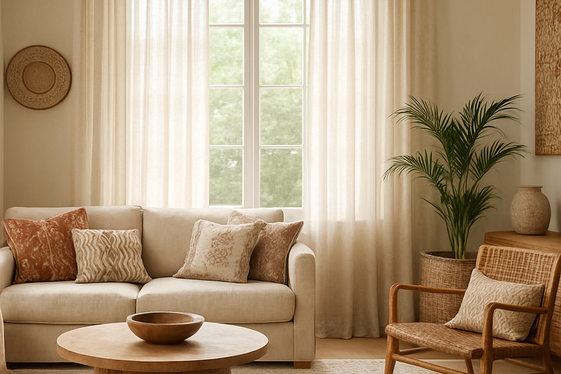 Layer Curtains with Light, Airy Fabrics illustration