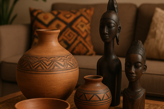Showcase Artisan Pottery and Sculptures illustration