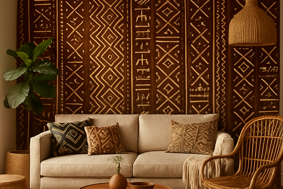 Design an Accent Wall Using African Mud Cloth illustration