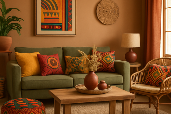 Choose Earthy Tones with Colorful Pops illustration