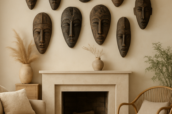 Display Tribal Masks for Cultural Flair illustration