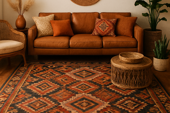 Use Patterned Area Rugs for a Grounded Look illustration