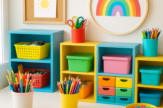 Setting Up a Craft and Art Station for Creative Kids illustration