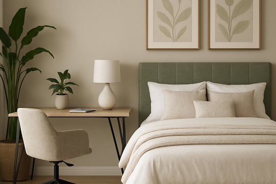 Blend Your Office with Bedroom Decor illustration